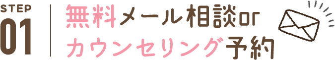 無料メール相談orカウンセリング予約