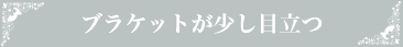 ブラケットが少し目立つ